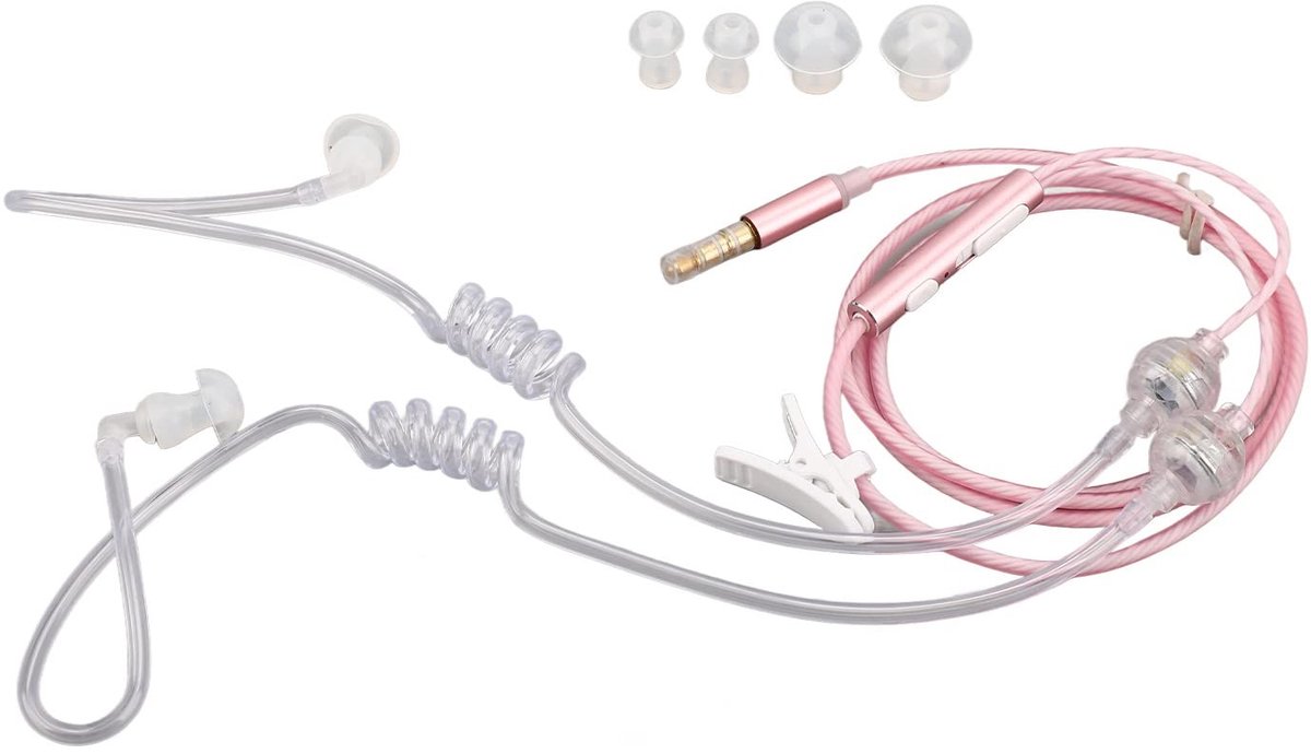 VT Goods - In-ear Binaurale Hoofdtelefoon - Anti-straling - Roze - Ruisonderdrukking - Hoofdtelefoon voor Laptop en Tablet - Ergonomisch ontwerp