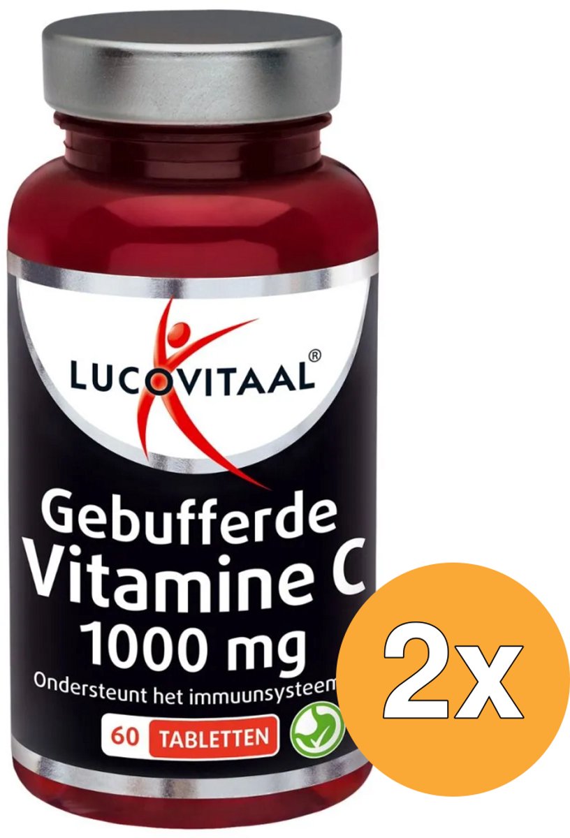 2x Lucovitaal Gebufferde Vitamine C 1000mg (60 tabletten)