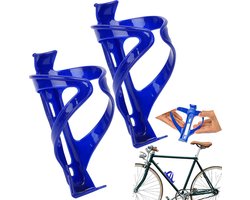 Bidonhouder Fiets - 2 stuks - Universeel Bidonhouders - Bidonhouder Racefiets - Sterke en flexibele structuur - Geschikt voor Fiets / Racefiets / Mountainbike / Kinderwagen- Flessen / Beker Houder Verstelbaar - Cadeau voor fietsliefhebbers - Blauw