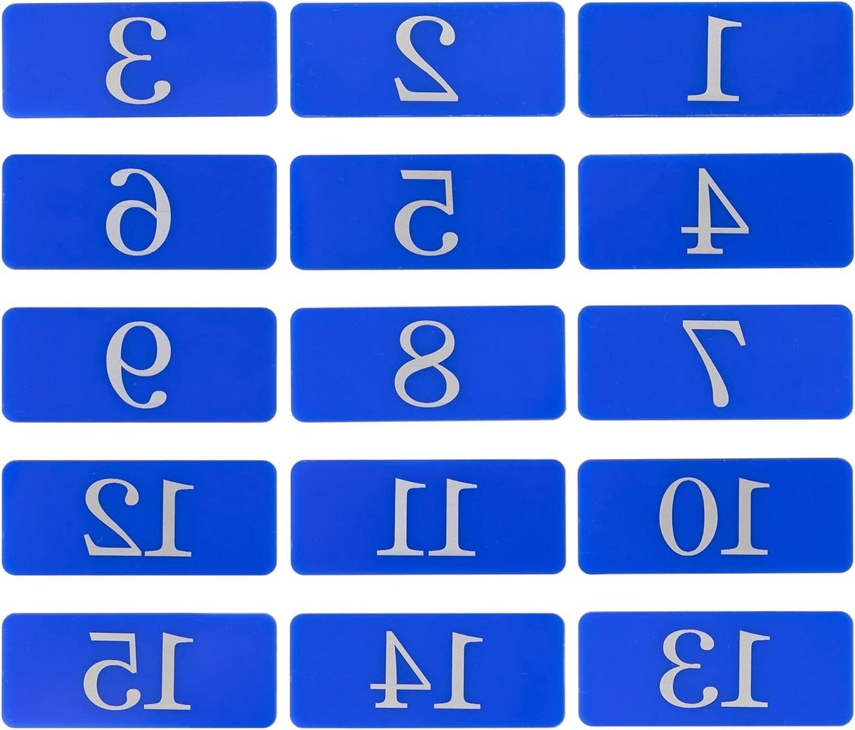Genummerde Stickers - Kamer Nummers - Kluisjes Markeren - Zelfklevend Acryl - 1-50 - Blauw
