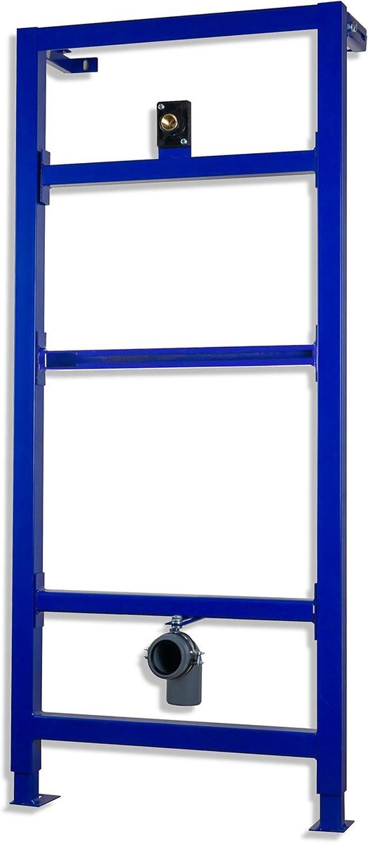 Urinoir Montage-element - Zelfdragend Frame - Toilet Installatie - In Hoogte Verstelbaar - 111-134 cm - Zwart