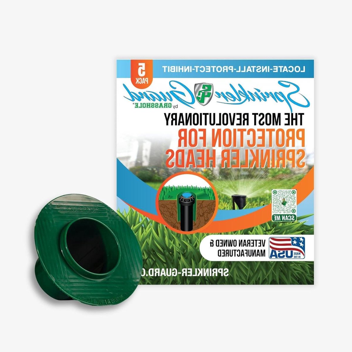 Sprinklerkop beschermers - Gazon sproeiers - Gazon onderhoud - Gepatenteerd ontwerp - 5 stuks - Groen