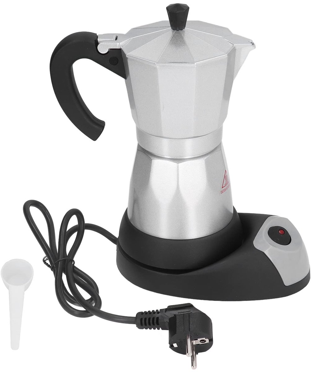 Store_9 - Elektrische Moka Pot - 480 W Koffiezetapparaat - 300 ml - Voor Gezinnen en Kantoren - Aluminium - Ideaal voor Meetings