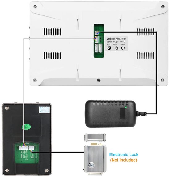 Vt products - Video Deurbel - 7 Inch Deurtelefoon - Nachtzicht voor Thuis - Aluminium - Intercomsysteem - Veiligheid - Geschikt voor Appartement — afbeelding 3