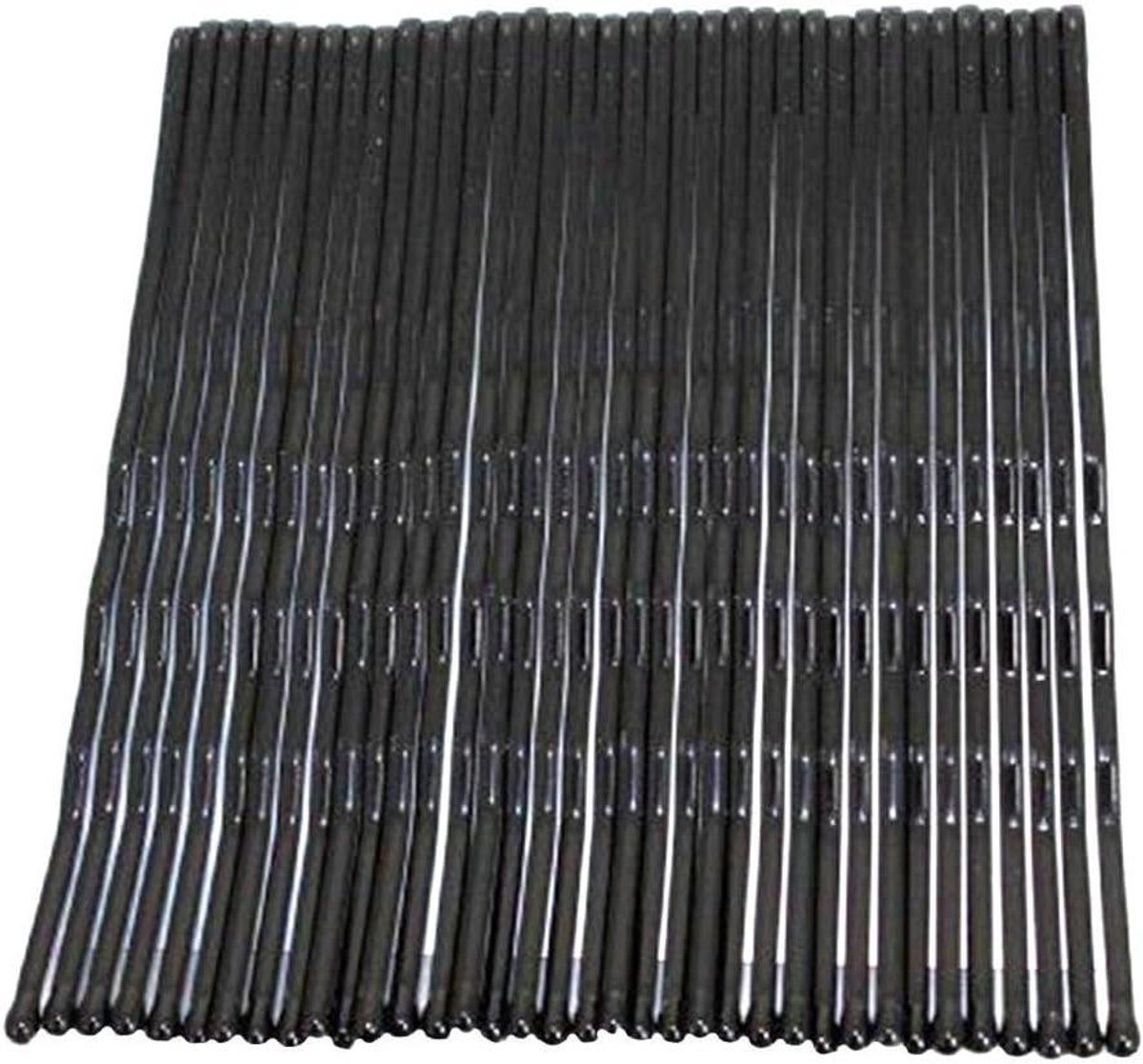 Haarspelden Zwart - Grippers Clips - Haar Styling - Traditioneel Gegroefd - 65 cm - Zwart