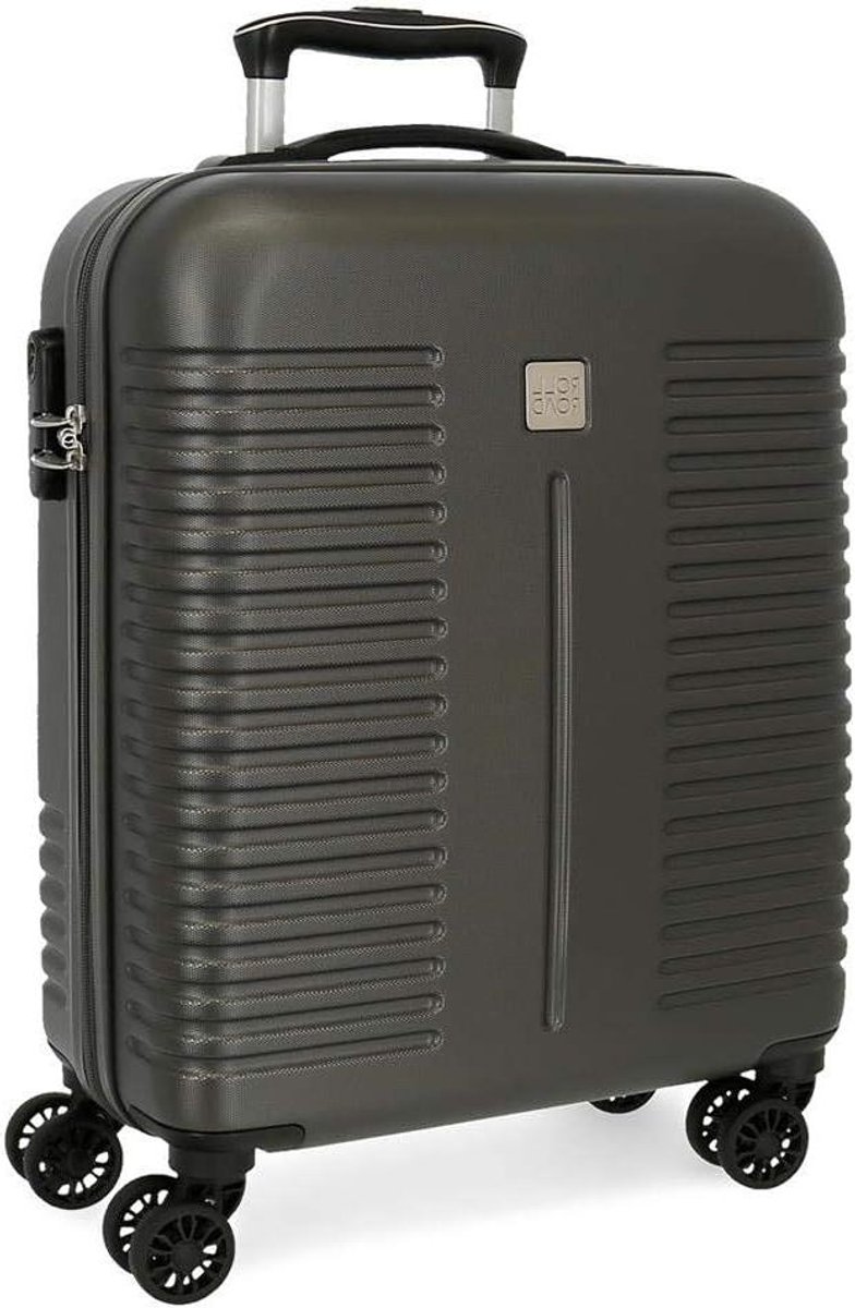 Koffer Grijs - Handbagage Koffer - Reizen Comfortabel - Vier Dubbele Wielen - 40x55x20 cm - Antraciet