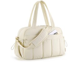 Reistas Handbagage 40x30x20 - Weekendtas dames - handbagage vliegtuig -handbagage tas ryanair transavia - Wit