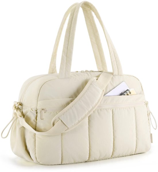 Reistas Handbagage 40x30x20 - Weekendtas dames - handbagage vliegtuig -handbagage tas ryanair transavia - Wit