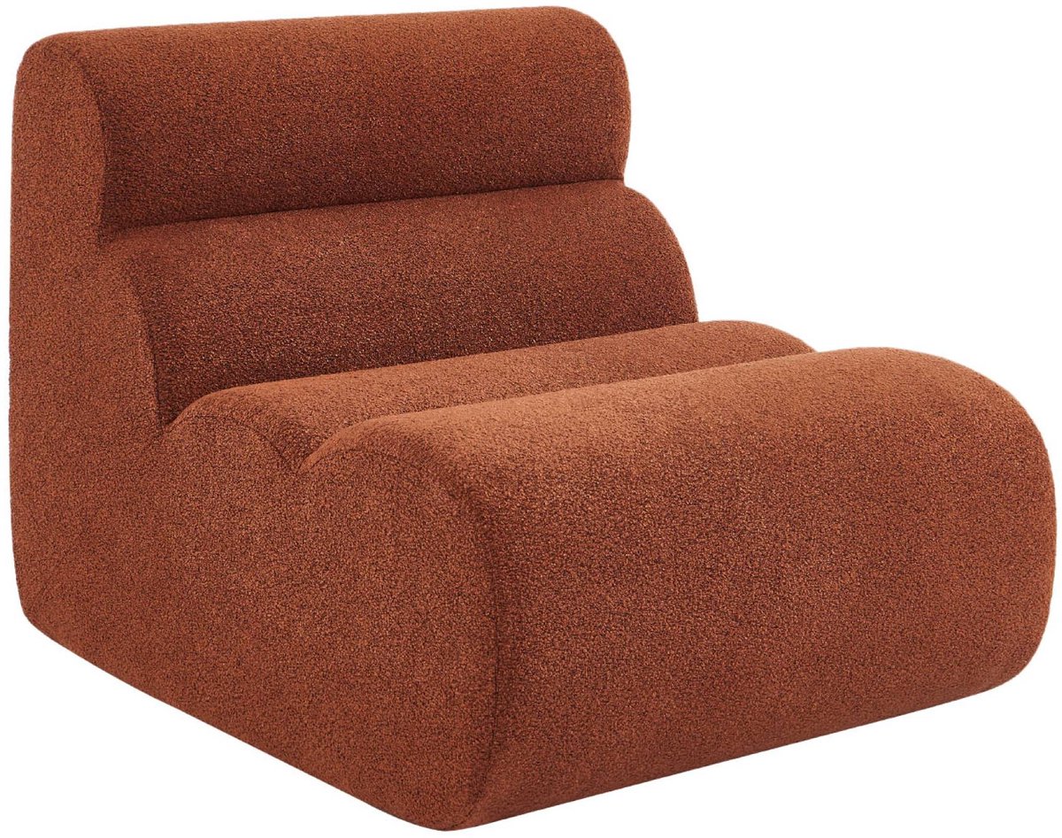 sweeek - Stoffen fauteuil getextureerde bouclé 1 zitplaats - nova