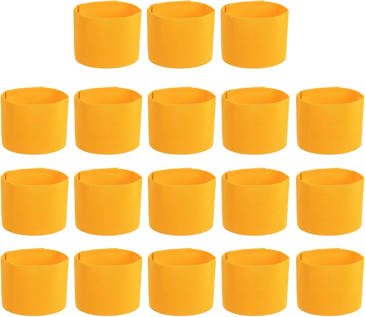 Football Captain Armband - 18pcs Elastische Arm Band - Sport Captain Bracelets voor Jeugd en Volwassenen - Team Training Gold