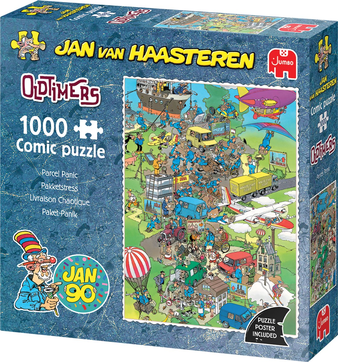 Jan van Haasteren - Oldtimer - Pakketstress - 1000 stukjes puzzel - Legpuzzel volwassenen — afbeelding 4