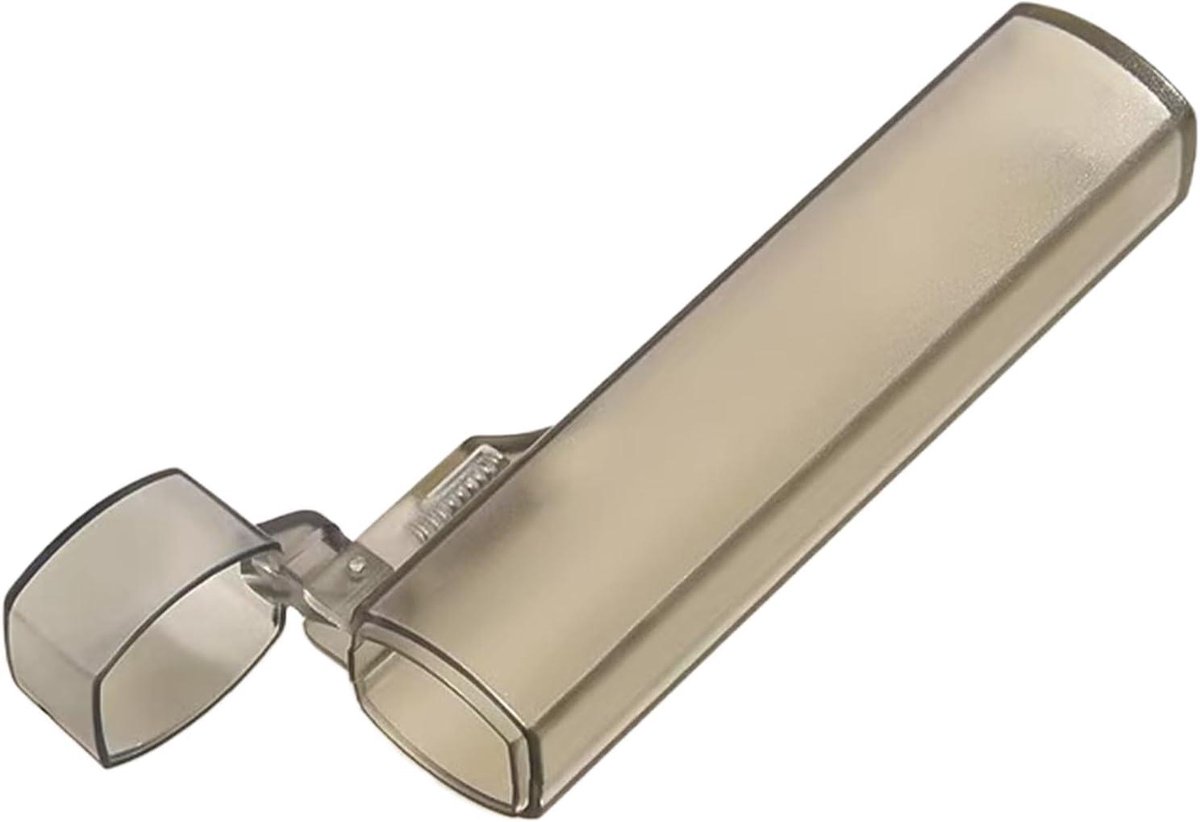 Tandenstoker Houder - Mini Opberger - Hygiënisch Meenemen - Deksels Ontwerp - 10 cm Lengte - Transparant