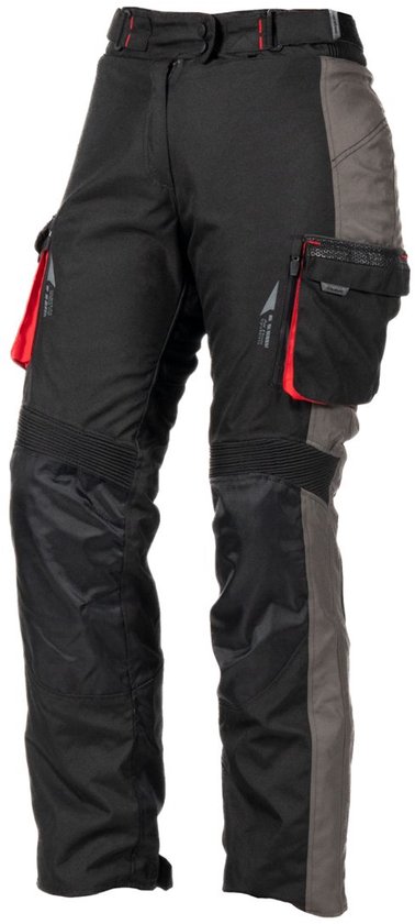 MOTOBLOUZ Motorbroek ROADTRIP VROUW vrouw Zwart/Donkergrijs/Rood 36 CE-gekeurd