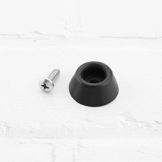 8 stuks Biljart Staart Beschermende Mouw met Schroeven 27x12mm Biljartkeu Rubber Bumper Accessoires Rubber Platte Bodem Ondersteuning (zwart) — afbeelding 3