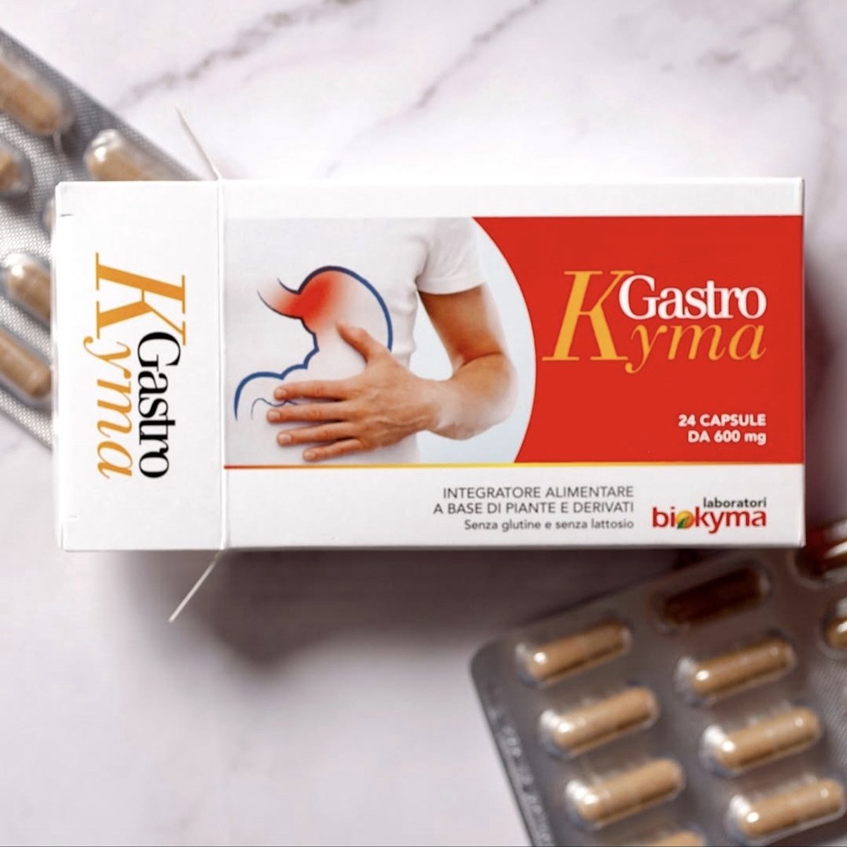 Gastro Kyma Biokyma voor het welzijn van de maag - tegen misselijkheid en maagkrampen - Capsules met Chios Mastiek kamille extract