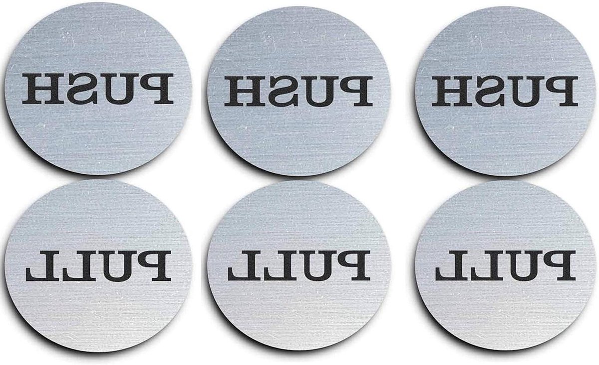 Deurborden Duw Trek - Rond Zilver - Deur Gebruik - Roestvrij Staal - 3 Stuks - Geborsteld Zilver