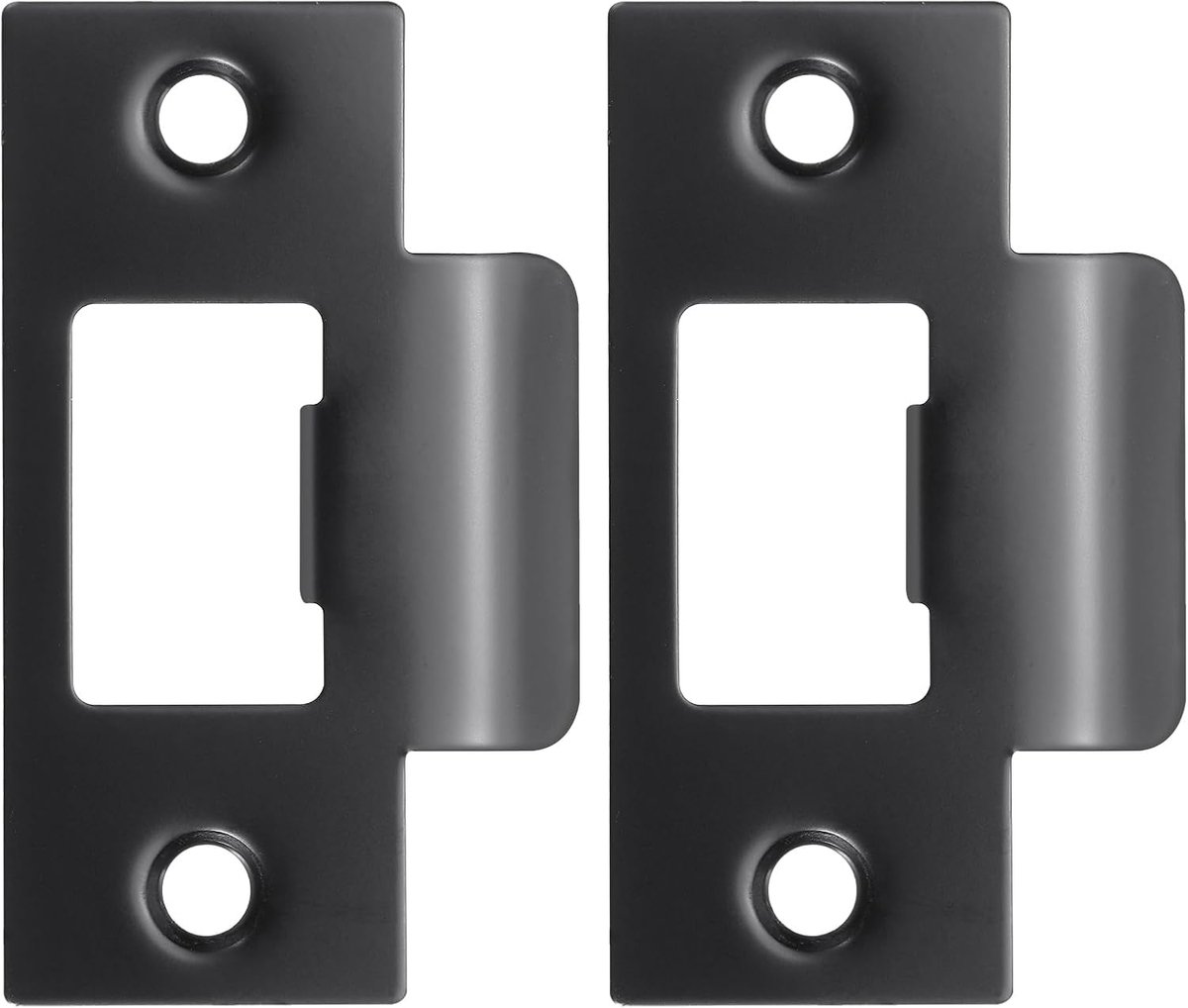 2-3/4" Deurslot Pickguard - 2 Stuks RVS T-Strike Deadbolt Pickguard - Deurbescherming voor Binnen- en Buitendeuren (Groot Gat) - Zwart