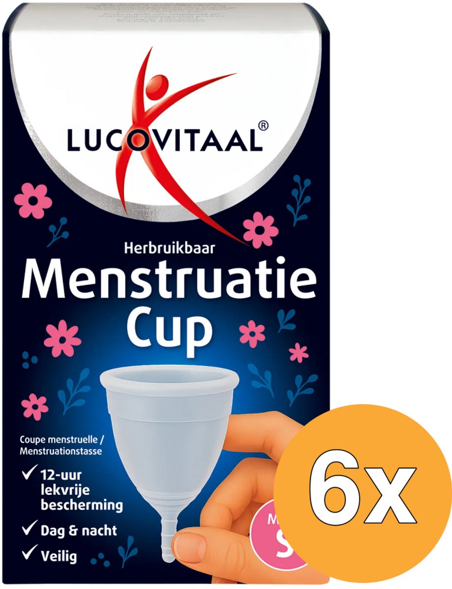 6x Lucovitaal Menstruatie Cup Maat S (1 stuk)