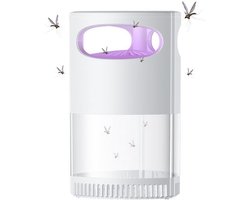 Anti-Muggenlamp – Val voor Vliegen en Fruitvliegen – Elektrische Muggenvanger - Insectenlamp - Vliegenvanger Elektrisch - Automatische Lichtval – Kindvriendelijk – Wit – 11.3 × 11.3 × 18cm