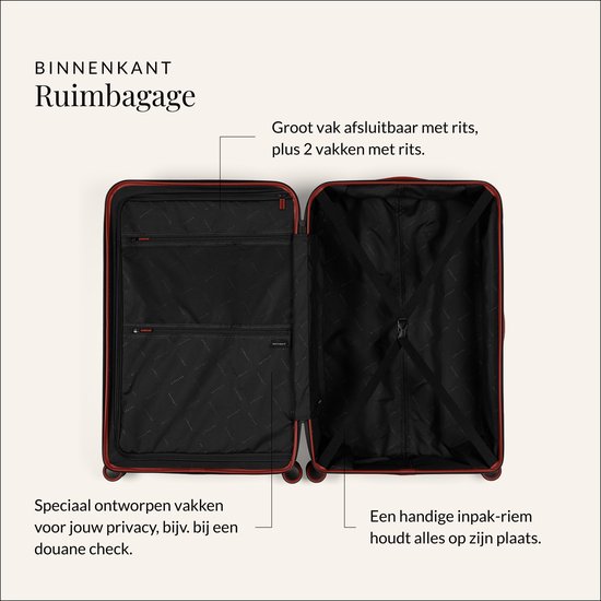 SUITSUIT Koffer 75x48x29 cm - Reiskoffer - Koffer groot - TSA Slot - 71L - Caretta - Burnt brick