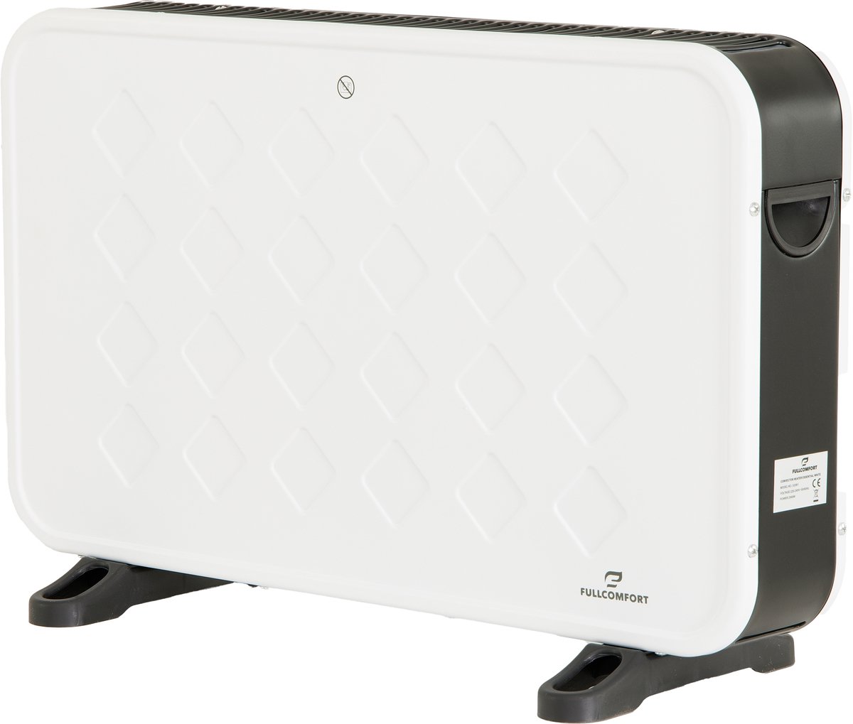 Fullcomfort E-Heat Elektrische Kachel Essential- Convectorkachel elektrisch - Traploze temperatuurinstelling - 750W/1250W/2000W - 100% Stil - Wit