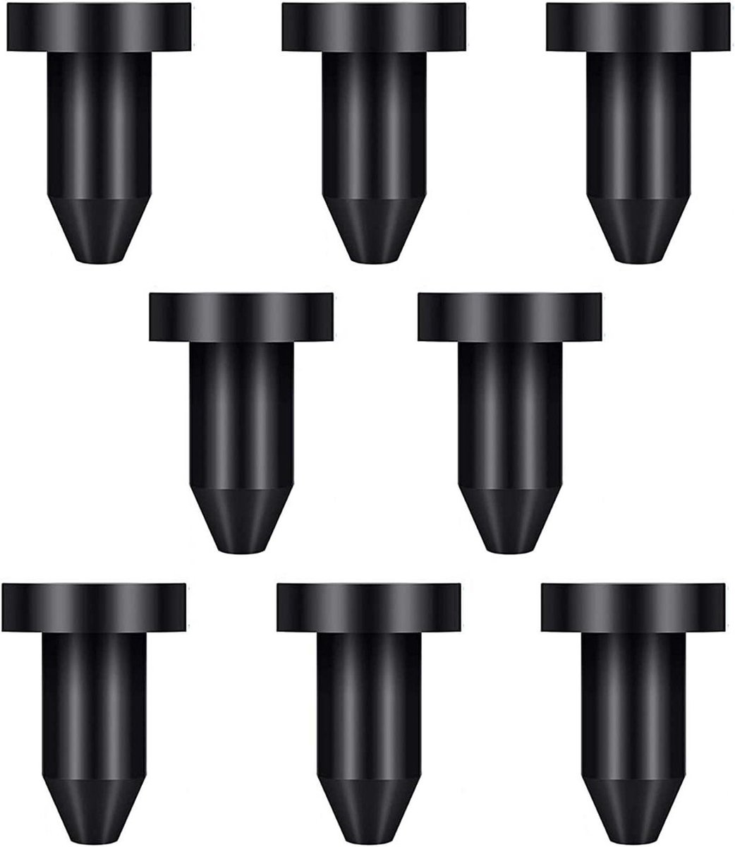Kajak Afvoerpluggen - Scupper Plugs - Waterdicht Maken Kajak - Betrouwbaar Siliconen Materiaal - 8 Stuks - Zwart