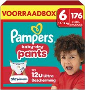 Pampers Baby-Dry Pants Maat 6 - 176 Luierbroekjes - 13kg-19kg - Voorraadbox