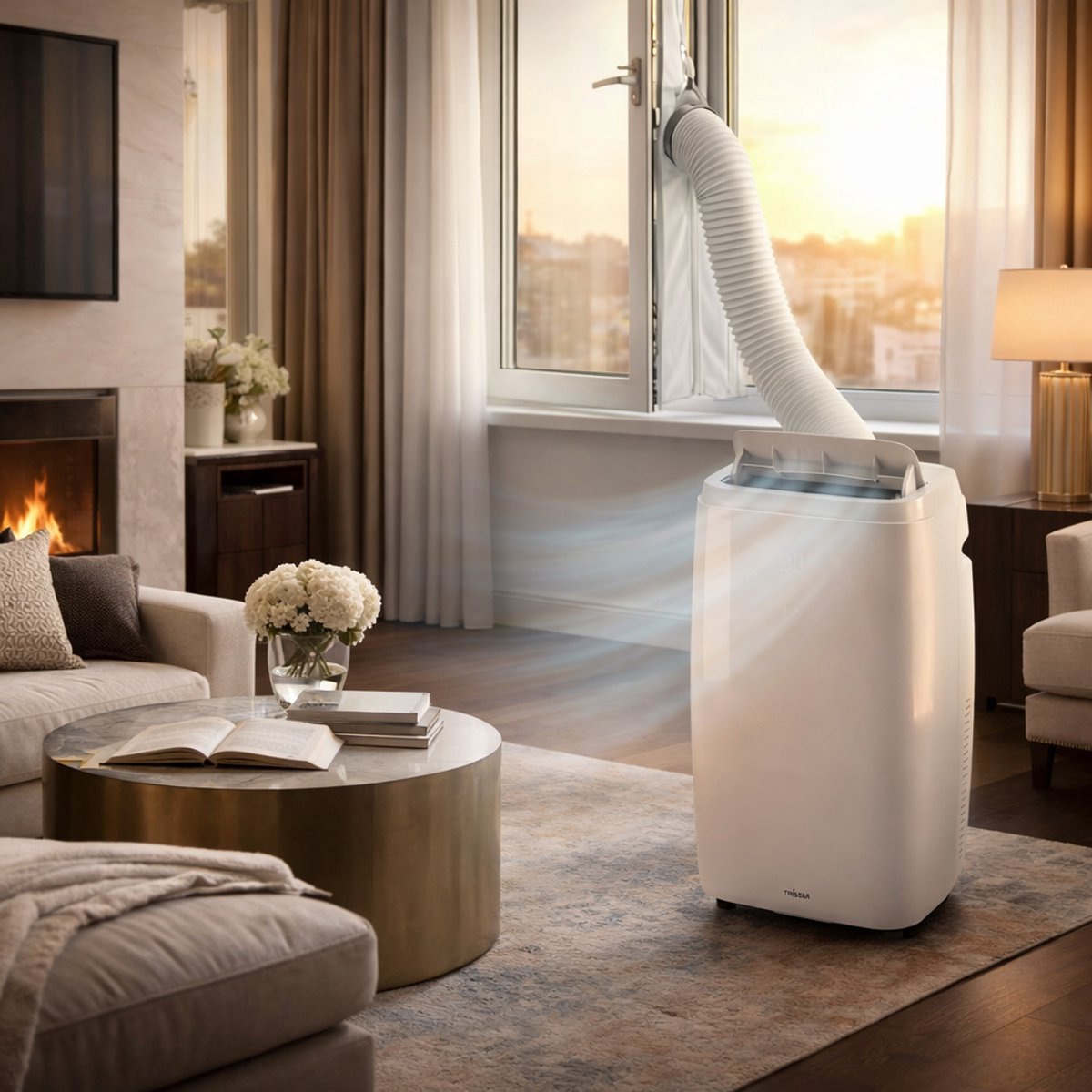 Mobiele Airco 14000 BTU 3-in-1 Koelen Ontvochtigen Ventileren WiFi App Verrijdbaar Energiezuinig A - Afbeelding 3