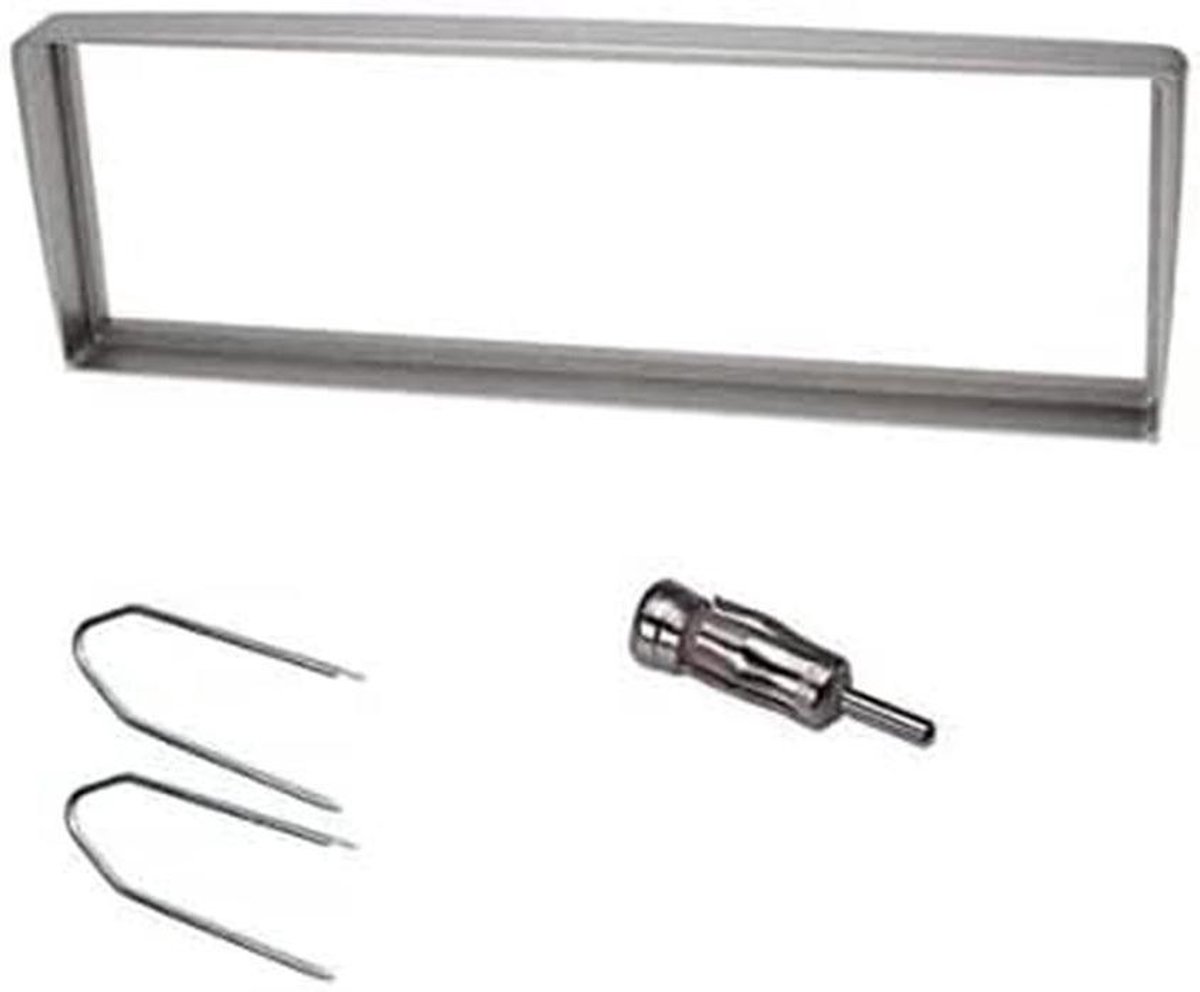 Radio Paneel Frame - Inbouw Set - Auto Radio Monteren - Met Sleutels - 1 DIN - Zilver