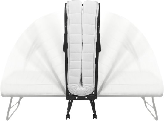 Troonz® Lit Pliant Verona 90x210 - Lit Simple Pliable de Luxe Matras Ergonomique