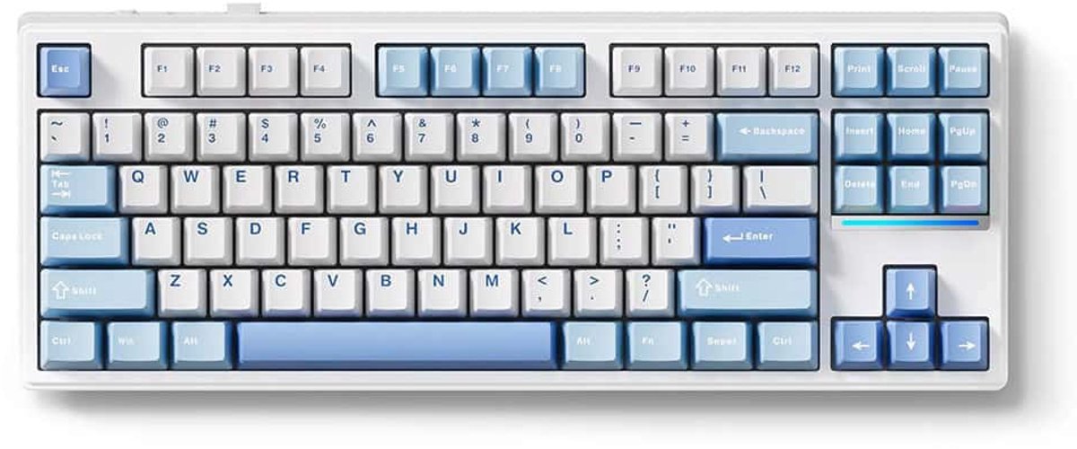 MCHOSE K87 80% TKL RGB Draadloos Hotswap Blauw Mechanisch Gaming Toetsenbord (MC-K87-2)