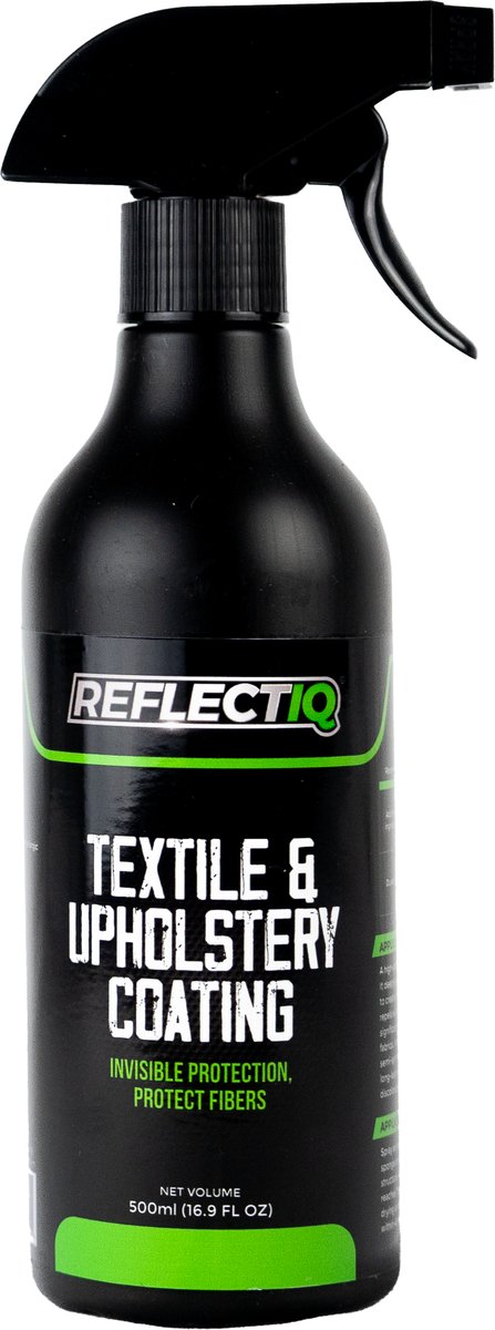 ReflectIQ Textile & Upholstery Coating – 500 ml – Water- en Vuilafstotende Textielbescherming – Voor Auto, Meubels en Bekleding