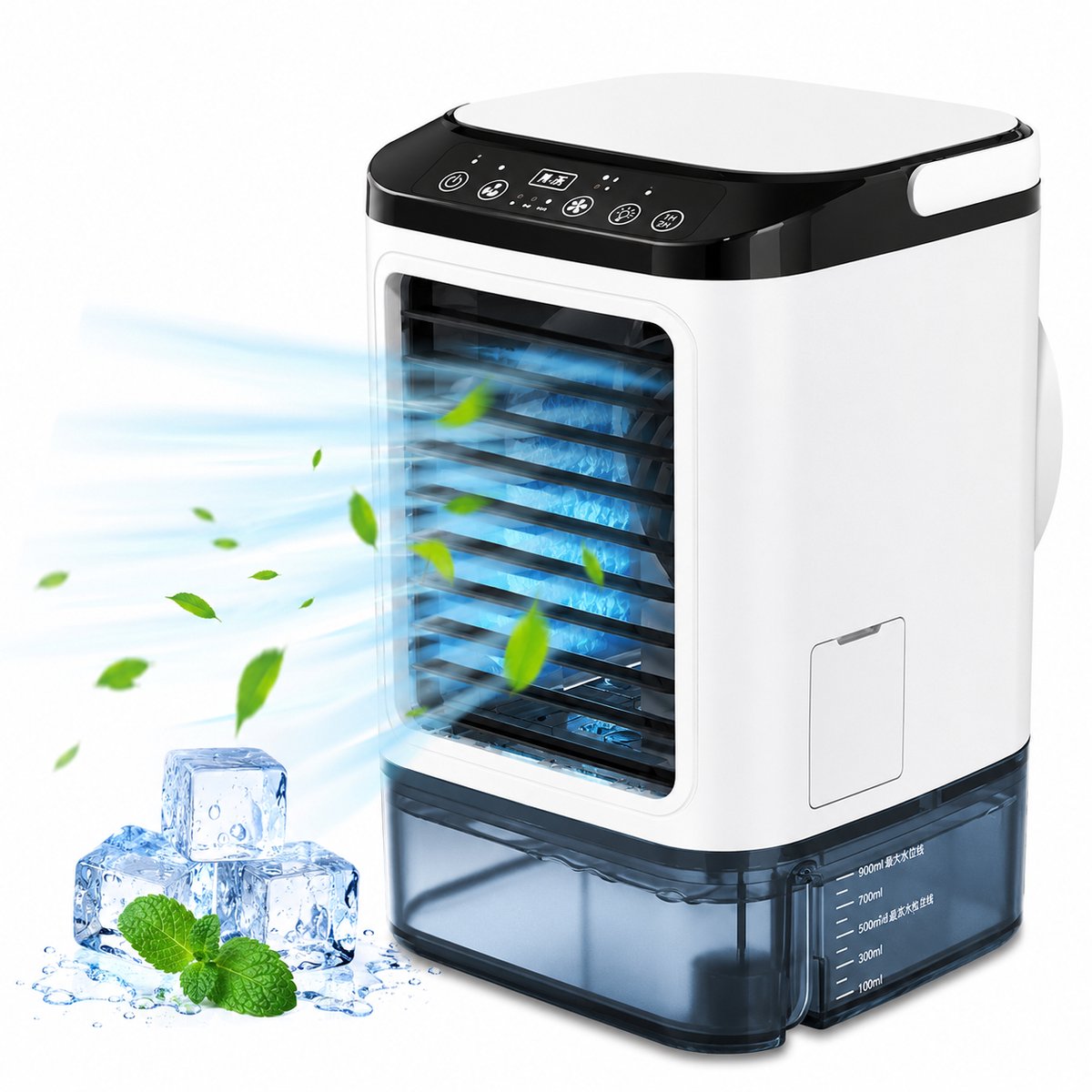 HomeGoodies - Airco - Mobiele airco - Mini airconditioning - Draagbaar - 7 Kleuren Nachtlamp - Voor Slaapkamer, Kantoor en Camper — afbeelding 7