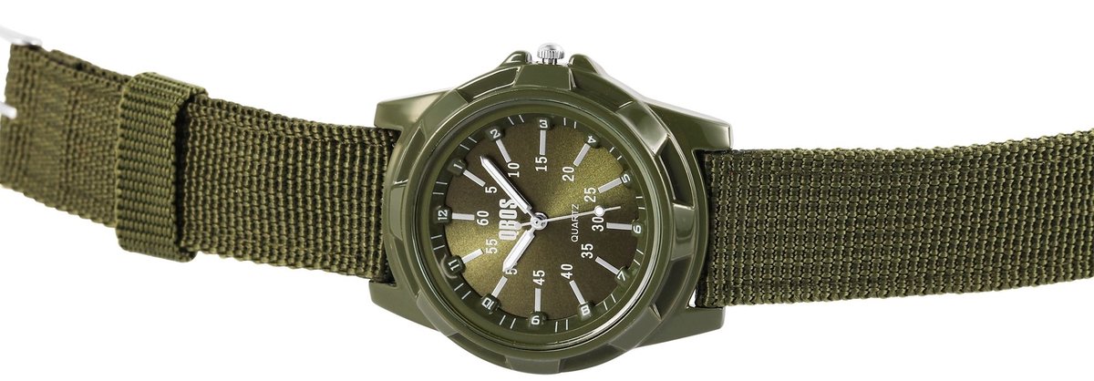 QBOS Heren textielhorloge QB0015 QBOS herenhorloge met textielband