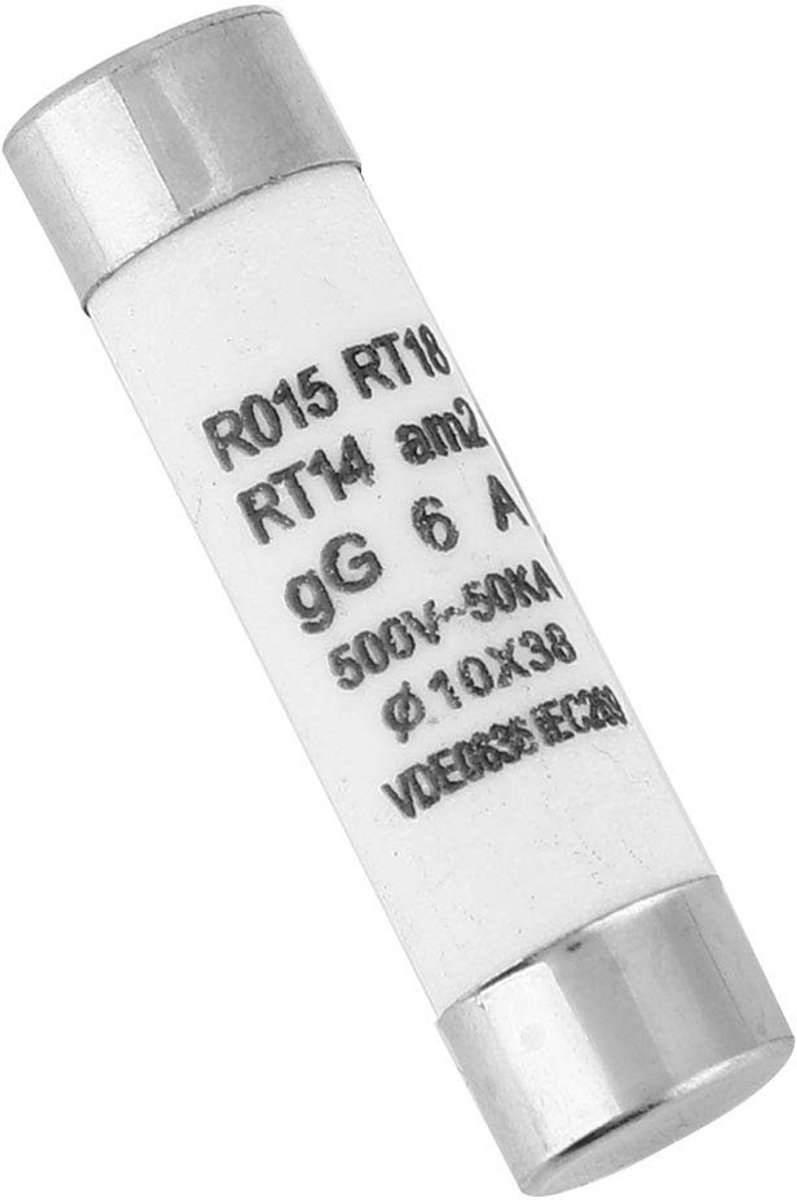 Dailygoods - Hoge Breaking Capaciteit - Smeltbare Elektrische Apparaten - Met Indicator - 10X38 Formaat - 6A Smeltbare Cilinder - Geschikt voor 380-50...
