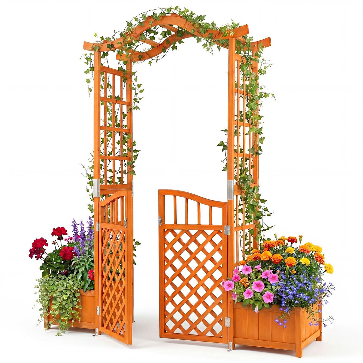 Tuinboog - 185 x 18 x 210 cm - massief - weerbestendig - Geel