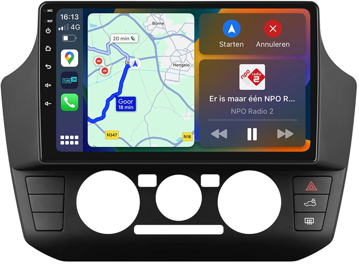 BG4U - Android Navigatie Radio geschikt voor VW Volkswagen Up Manual Airco 2018-2024 met Draadloze Apple Carplay en Android Auto Draadloos