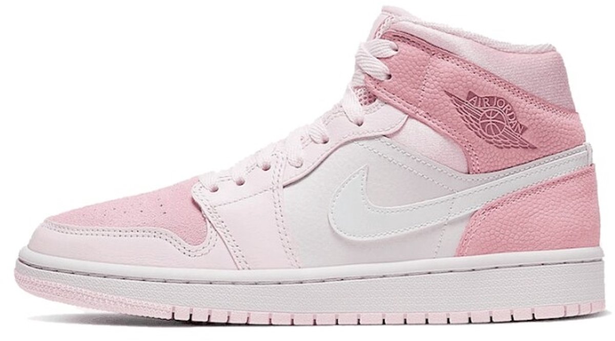 Air Jordan 1 Mid - Sneakers - Maat 37.5 - Digital Pink / Roze Wit - Air Jordan 1 - Lifestyle - Dames Sneakers