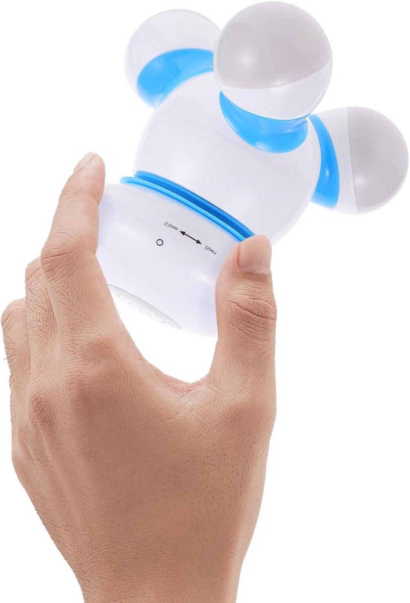 Mini Massageapparaat - Lichtgewicht Vibrator - Lichaam Ontspannen - Ergonomische Grip - 9.5 x 9.5 x 9 cm - Blauw