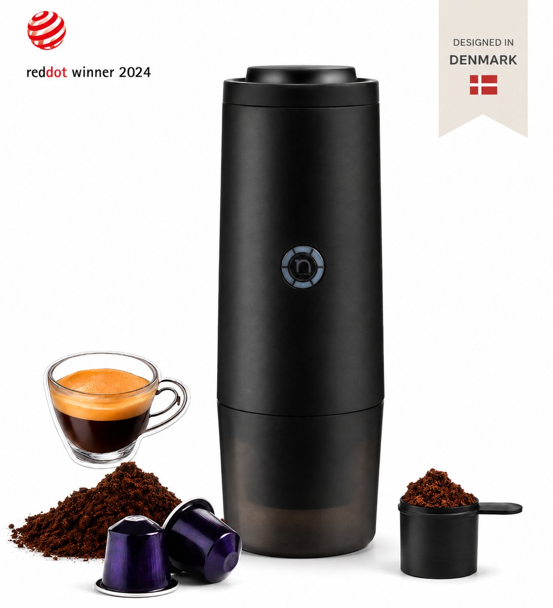 Nomious PrimeBrew Draagbare Espressomachine – 20 bar – Oplaadbaar