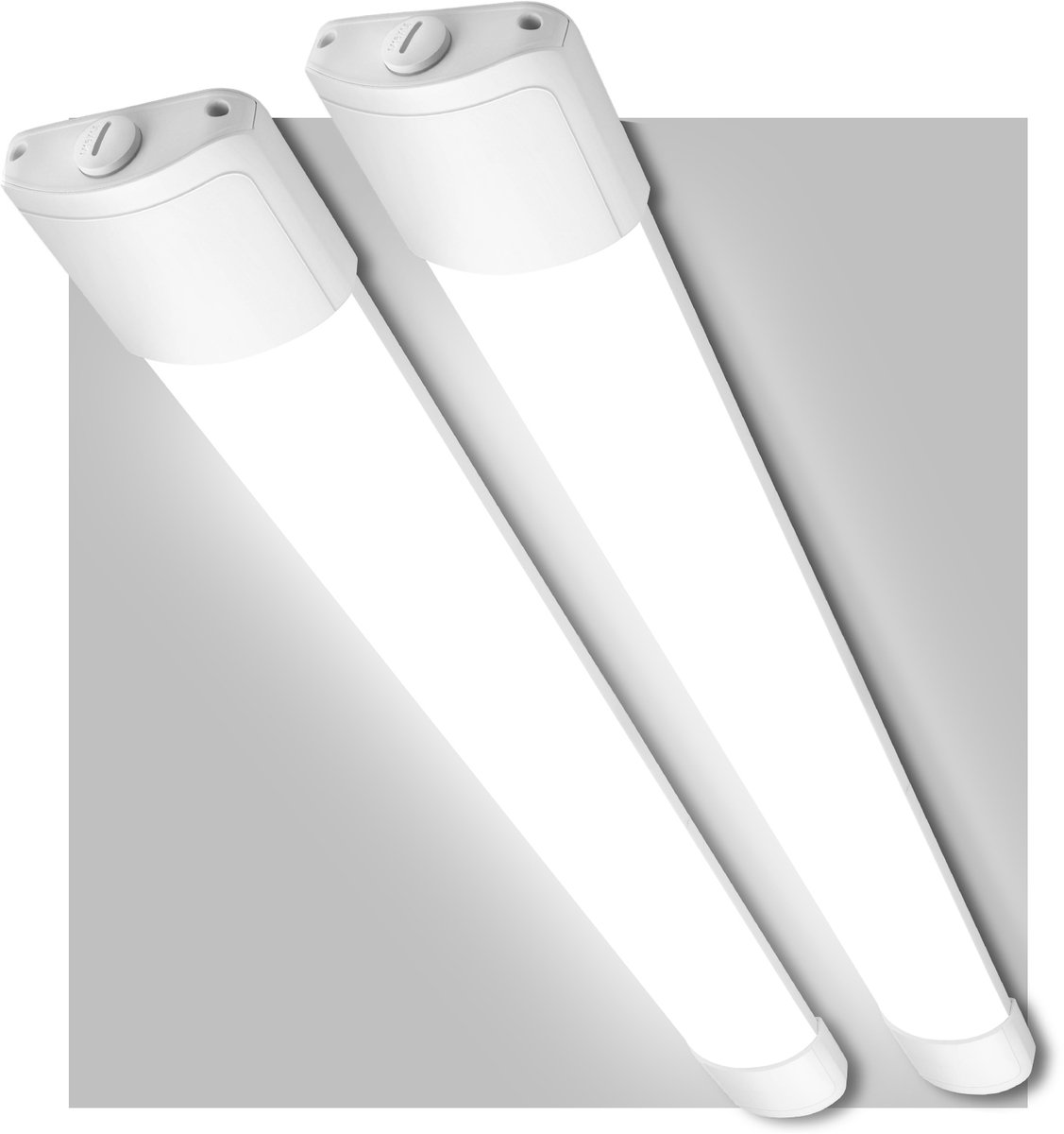 Oraymin 2x LED TL Lamp 150 cm 45W - Waterdicht IP66 - 4950LM Heldere Werkplaats- en Kelderverlichting - Koppelbaar Wit