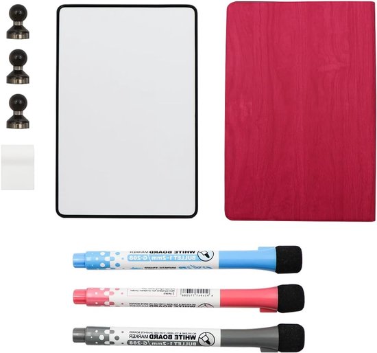 Vouwbaar Mini Magnetisch Whiteboard - Droogafwisbaar Bureau Whiteboard A4 - Wit Draagbaar Bord 7.8"x12"