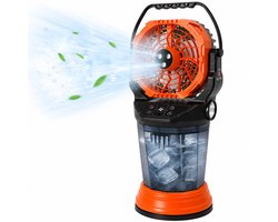 HOB MistFan Pro - Vernevelaar - Draagbare Ventilator - Mistventilator - Water reservoir 2 L - Camping Ventilator - Multifunctioneel met Ledverlichting