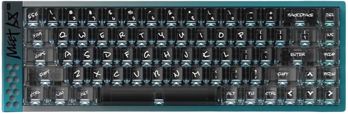 IQUNIX Meet68 Ultra Aurora Green 65% Omega Magnetische Switch 8K Hz Hall Effect Hotswap RGB Engels Mechanisch Gaming Toetsenbord