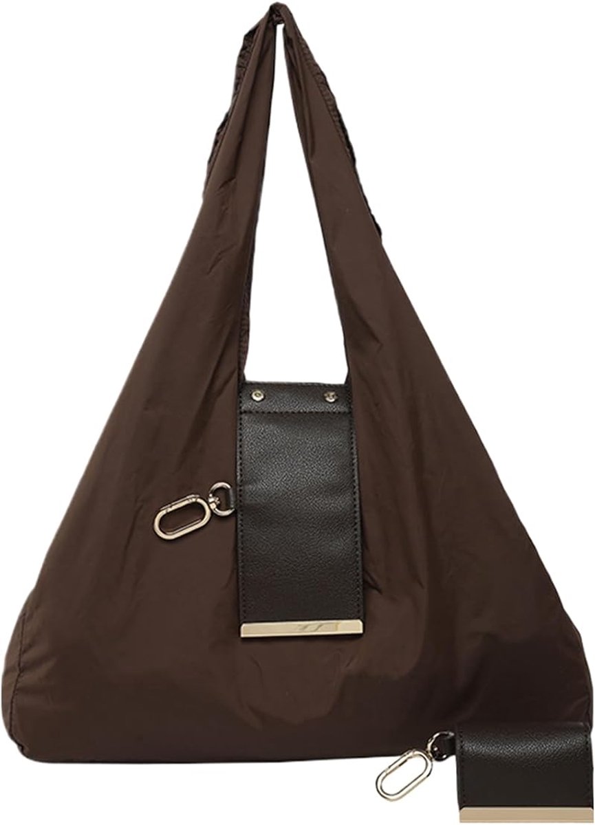Sleutelhangertas, stijlvolle, lichtgewicht en opvouwbare tas, slanke sleutelhangertas van imitatieleer, compact en uitbreidbaar, geschikt voor studenten, docenten en winkelen buitenshuis - bruin.