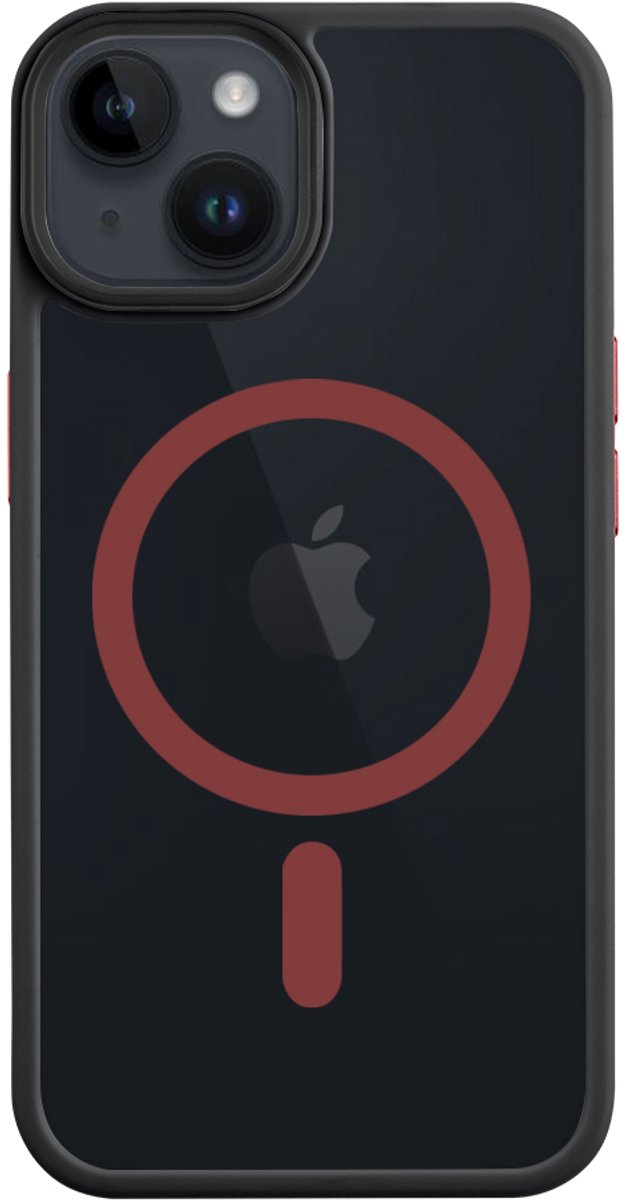 Tactical iPhone 14 MagForce Hyperstealth 2.0 Cover – Hoesje met Losse Klikbare Knoppen – Black/Red