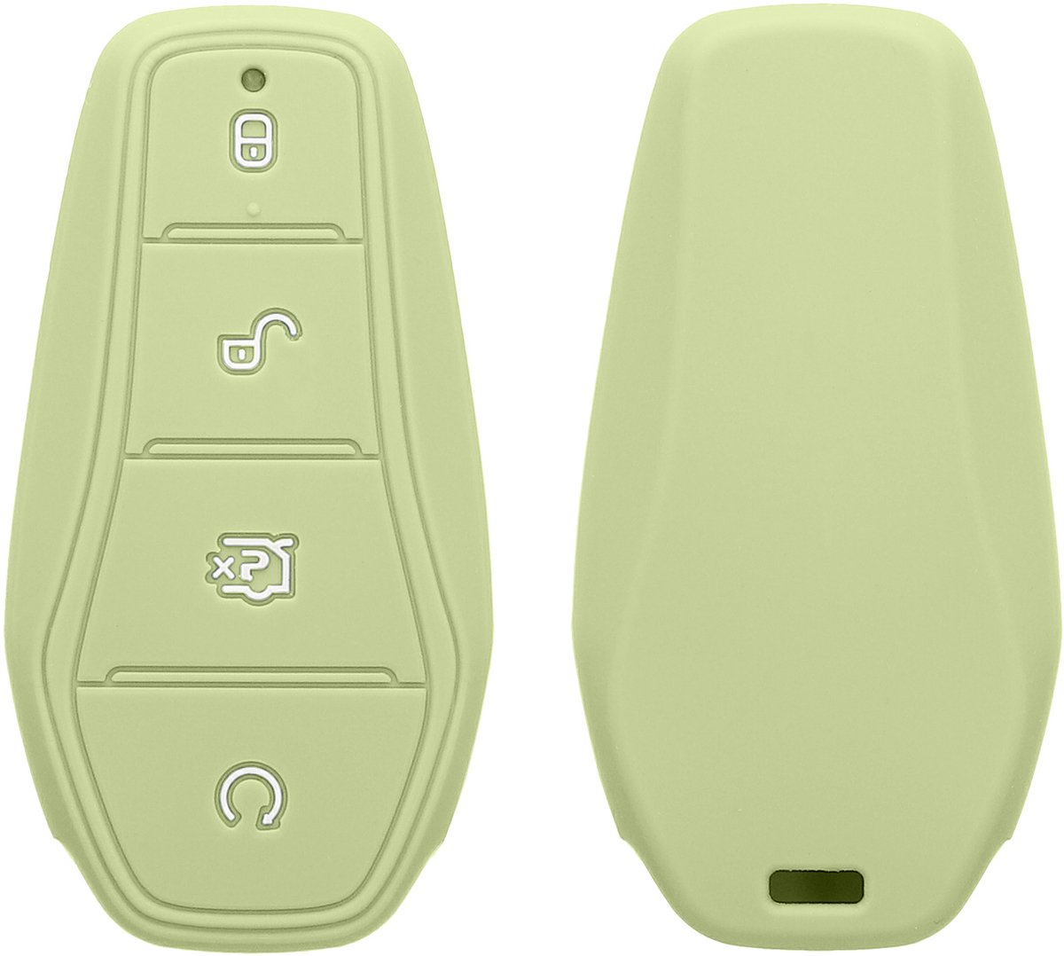 kwmobile autosleutel hoesje geschikt voor BYD Atto 3 / Sealion / Han / Tang / Dolphin / Seal hoes - TPU autosleutel behuizing - Beschermende auto sleutel case - Sleuteletui in pistache