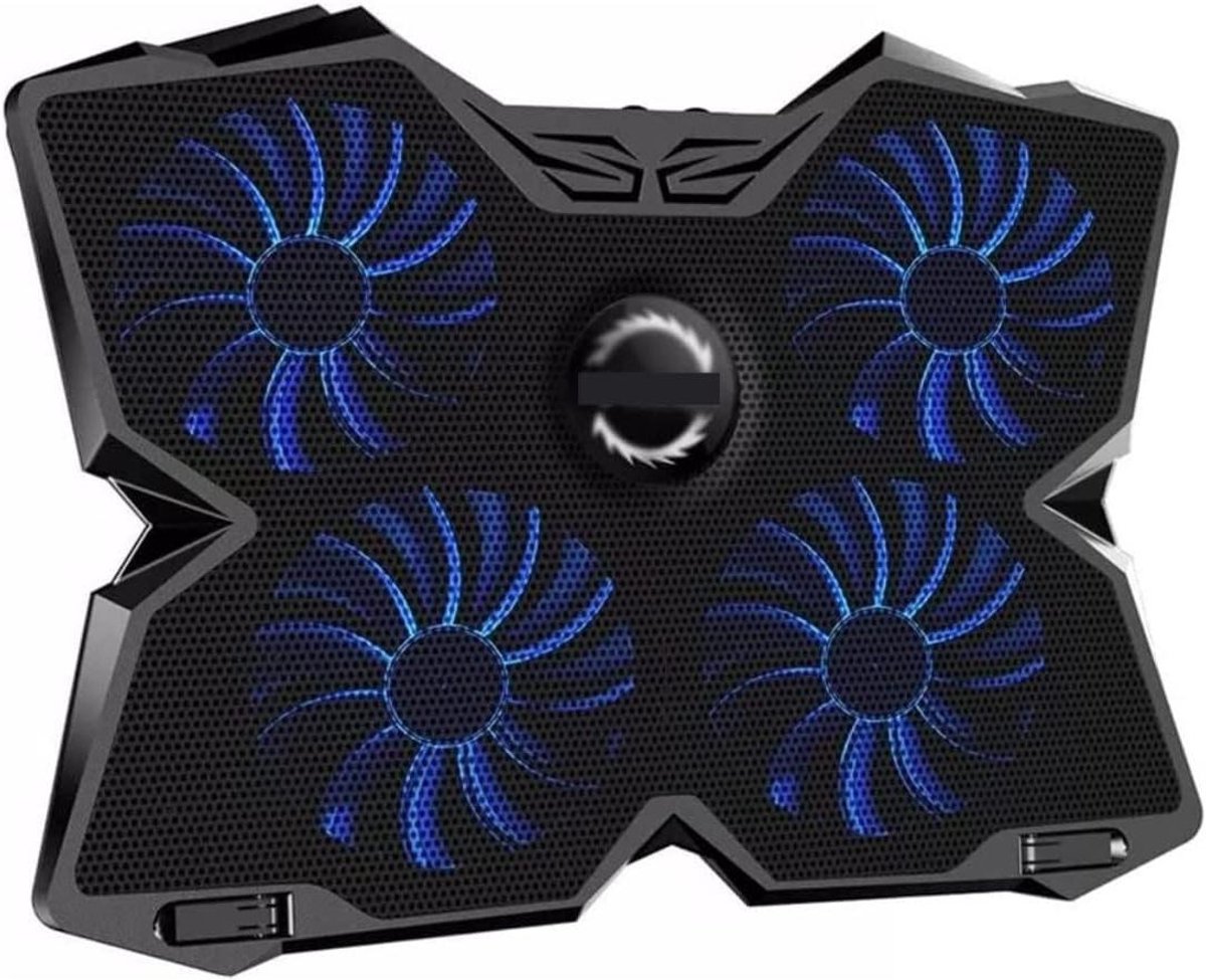Laptop Koeler - Koelpad Notebook - Oververhitting Voorkomen - Vier Stille Ventilatoren - Tot 17 Inch - Blauw