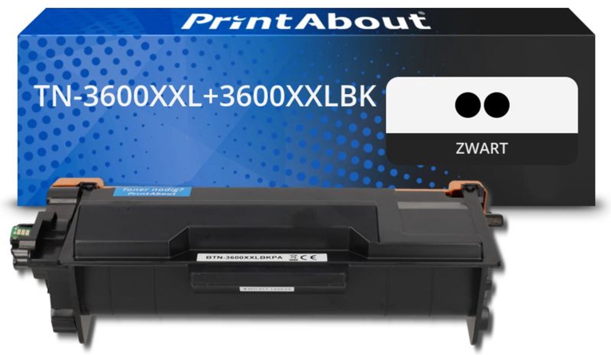 PrintAbout huismerk Toner TN-3600XXL+3600XXLBK Zwart Multipack Extra hoge capaciteit geschikt voor Brother