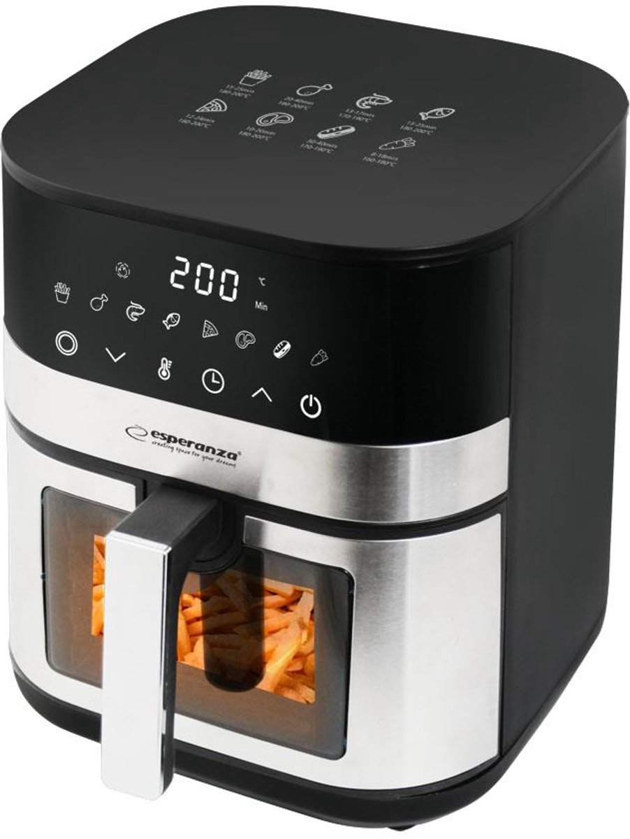 Esperanza Vetvrije Friteuse/Airfriteuse 5L Voor Een Fit Dieet In De Keuken